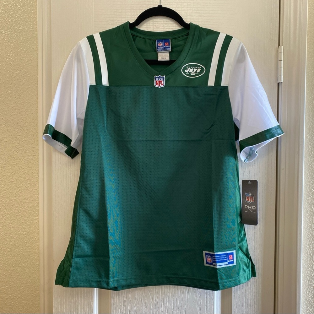 New York Jets Green and White NFL Women's Jersey - size Medium